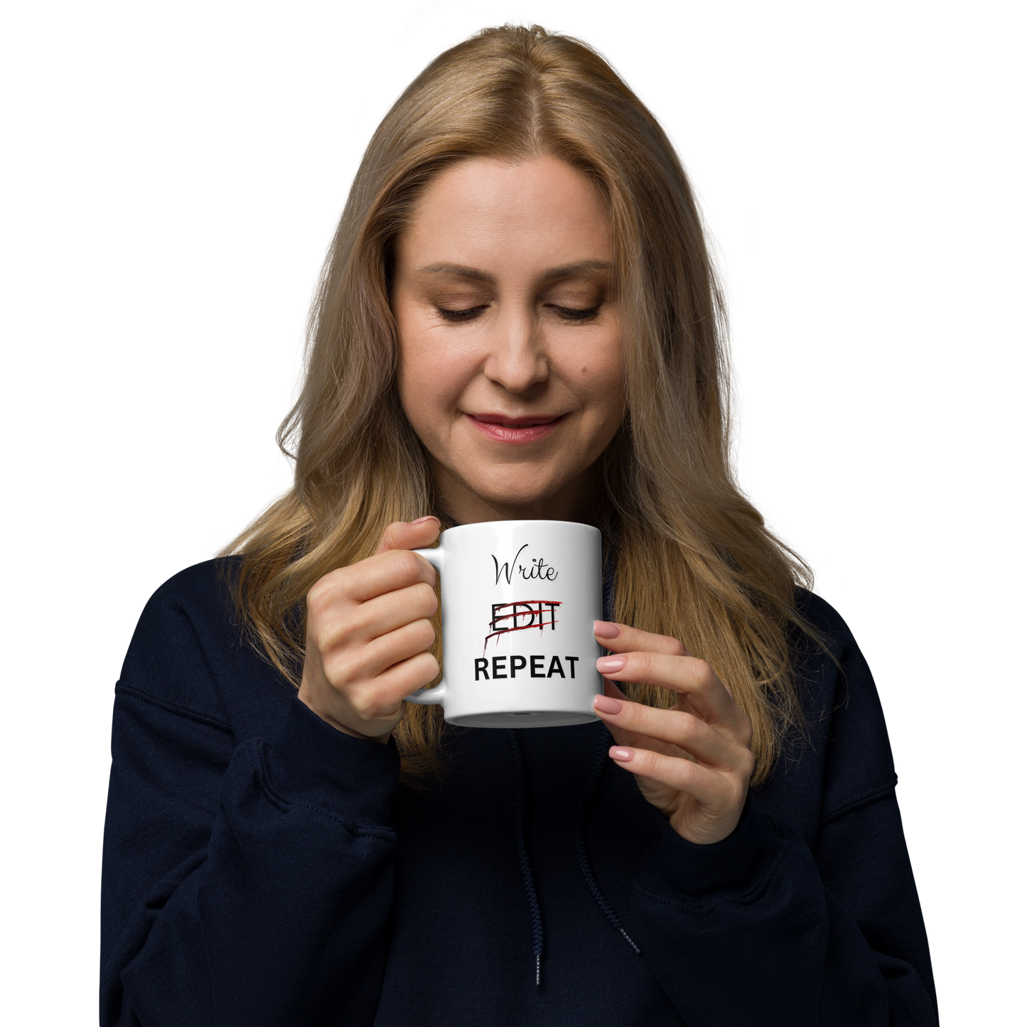 Write Edit Repeat | White glossy mug